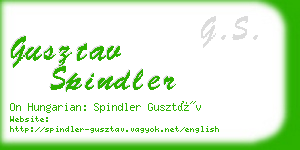 gusztav spindler business card